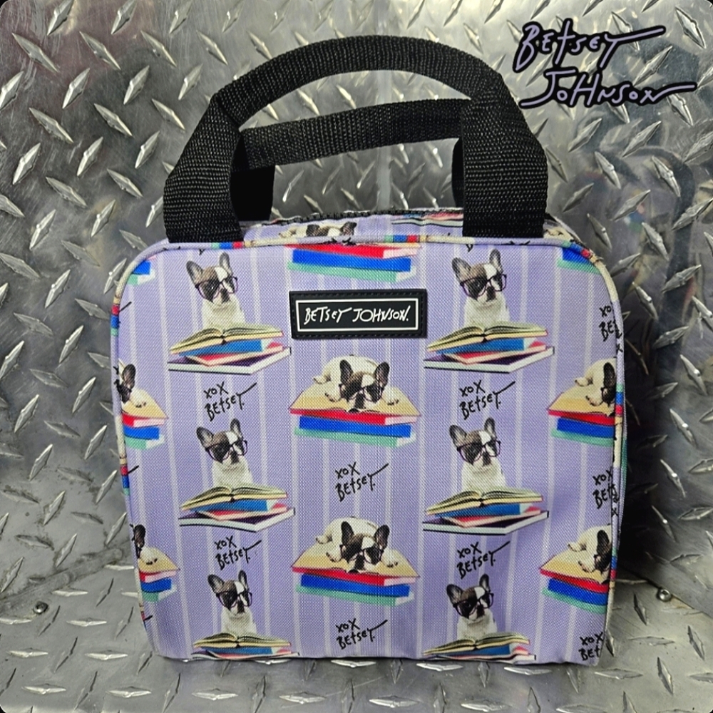 2FOR$40 Betsey Johnson Dog Print Lunch Bag